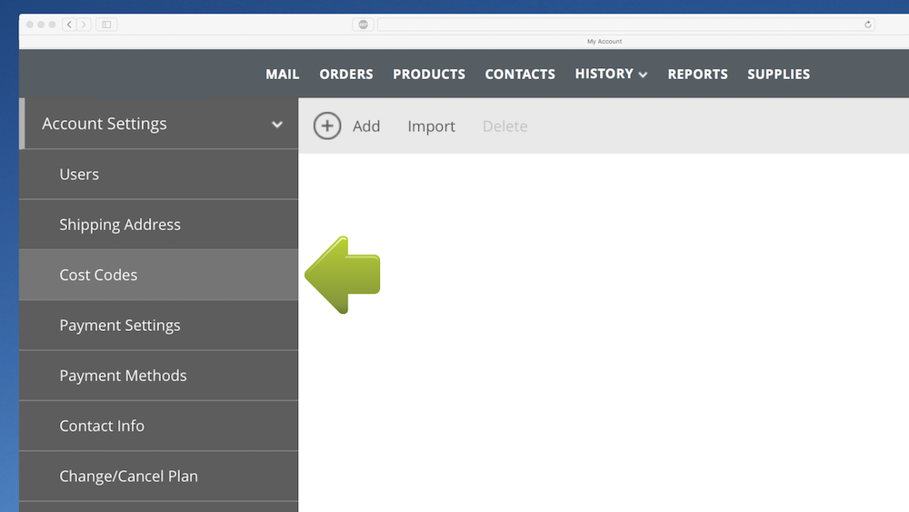 Using Cost Codes – Endicia