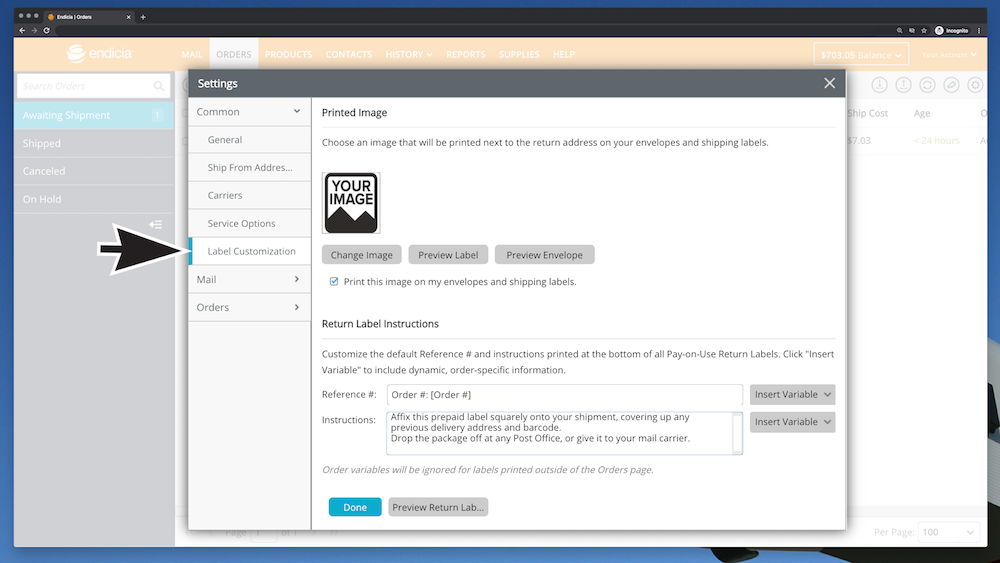 endiciasettingswindowlabelcustomizationtab8620.png